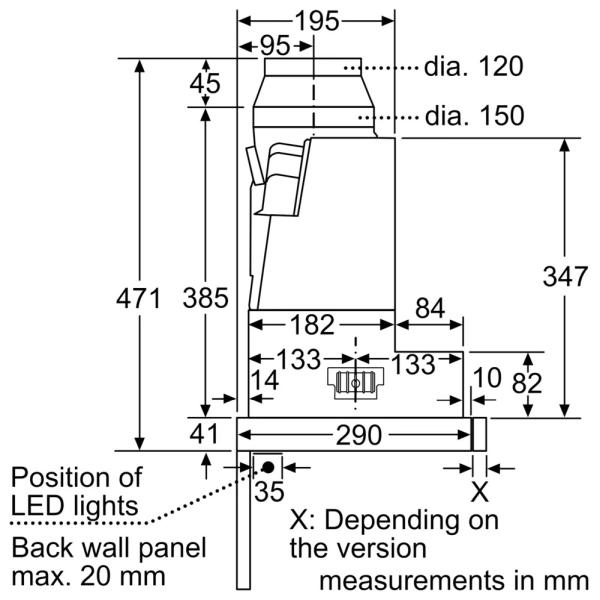 (image for) 博西華 DFS067A51B 24吋 拉趟式抽油煙機 (金屬銀色)