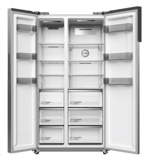 (image for) Hitachi HRSN9552D 525-Litre Side-by-Side Refrigerator