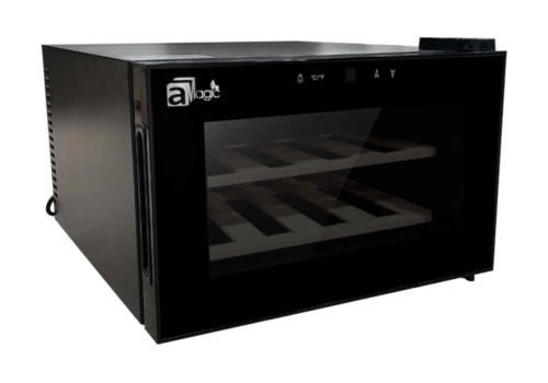 (image for) aMagic AWC-8FGW 8-Bottle 23L Wine Cooler (2 Layer Wooden Frame Fat Style) - Click Image to Close